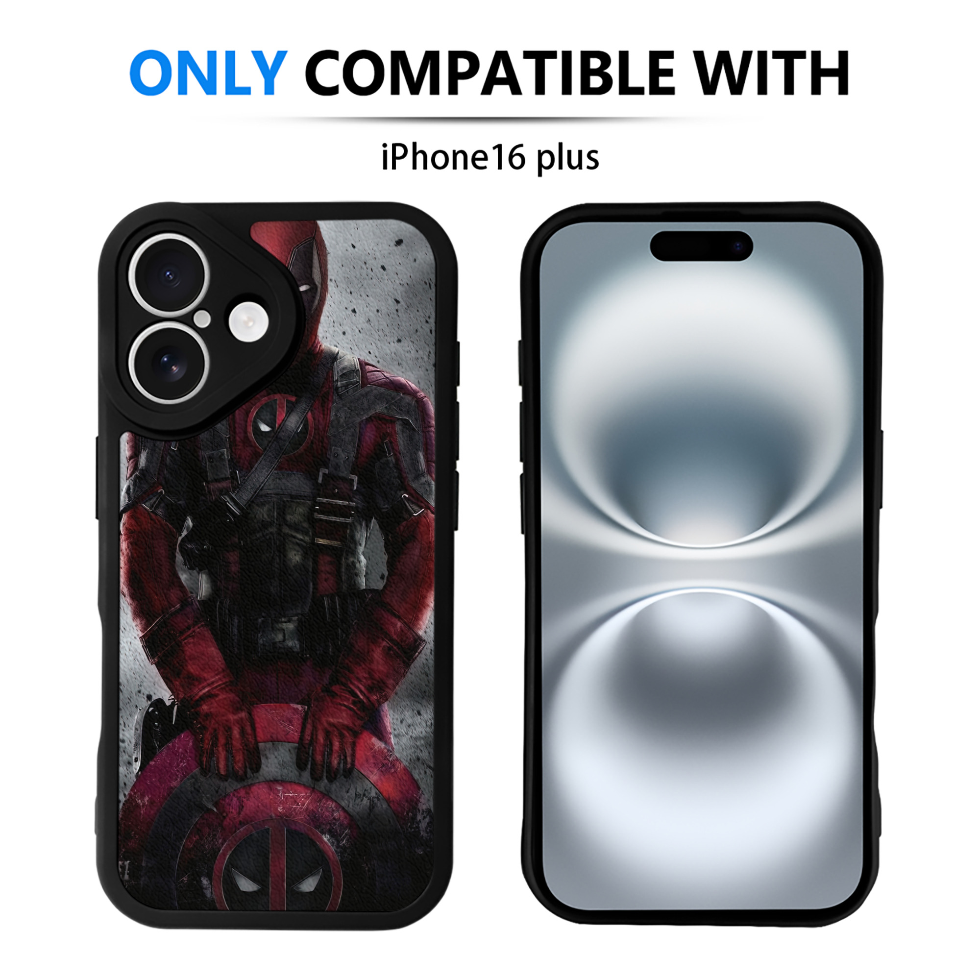 （画像用） Deadpool デッドプール 【iPhone 16シリーズ対応】シリコンスマホケース（レザー調） 材質：シリコン